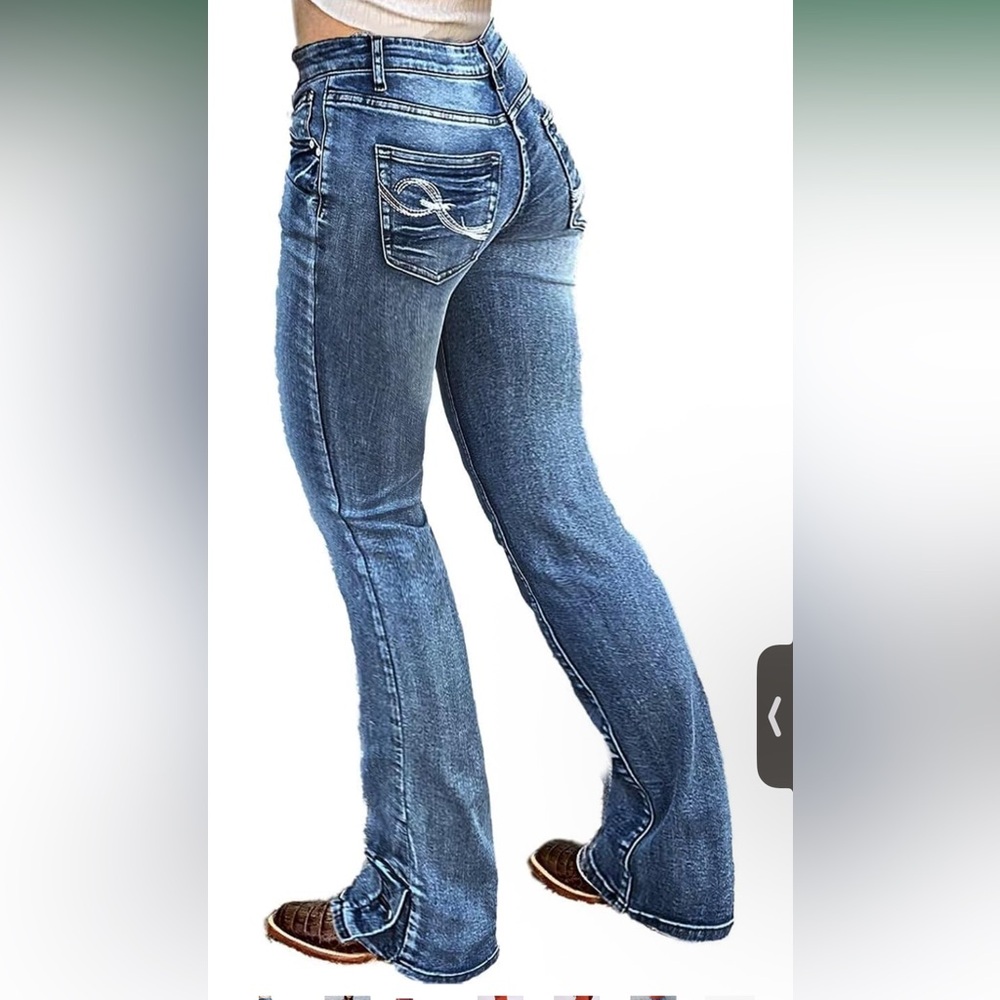 NWT Flamingals Butt Lifting Bootcut Stretchy Casual Jeans XXL